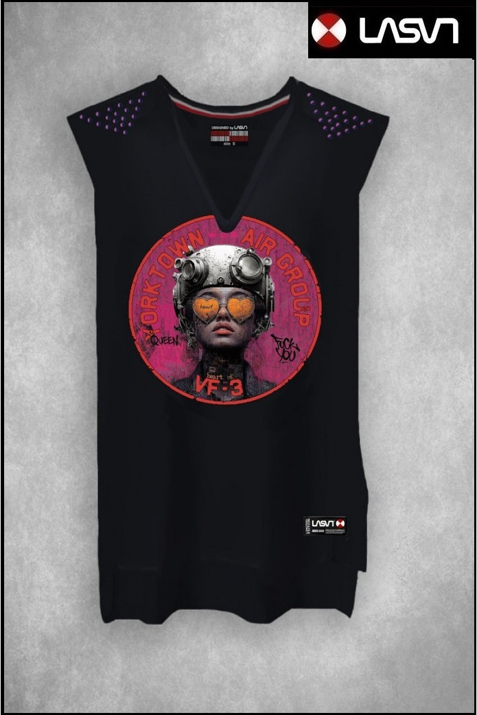 CAMISETA DE MUJER VF-3 NEGRO LA SAL