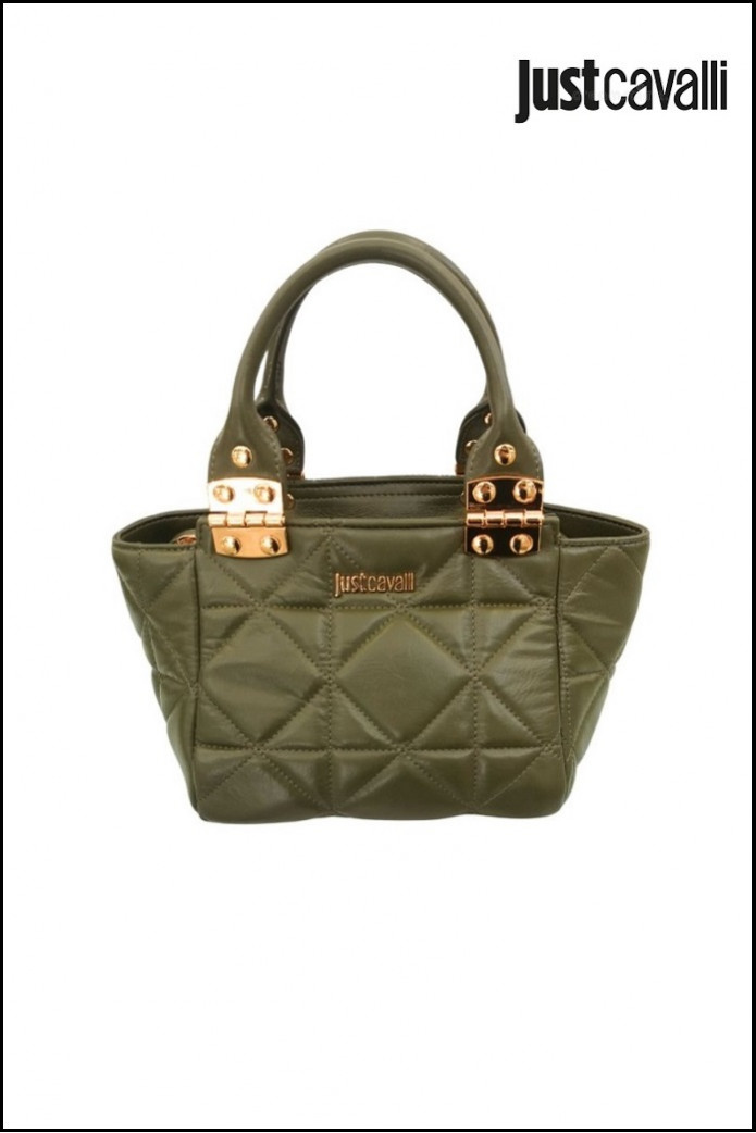 BOLSO ACOLCHADO VERDE MILITAR JUST CAVALLI