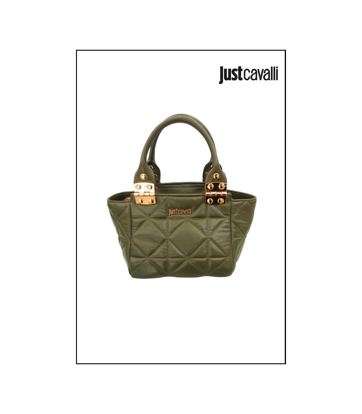 BOLSO ACOLCHADO VERDE MILITAR JUST CAVALLI