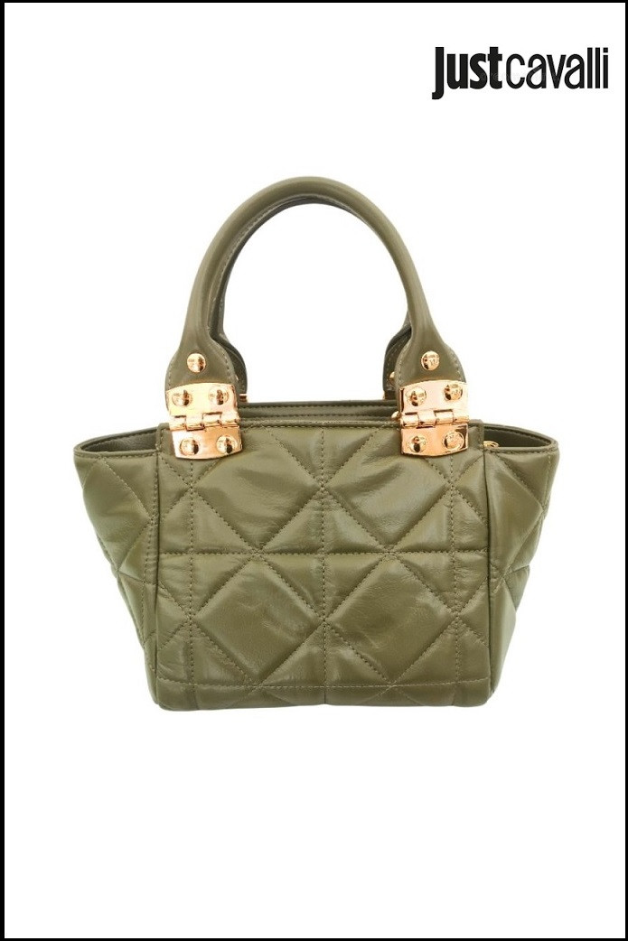 BOLSO ACOLCHADO VERDE MILITAR JUST CAVALLI