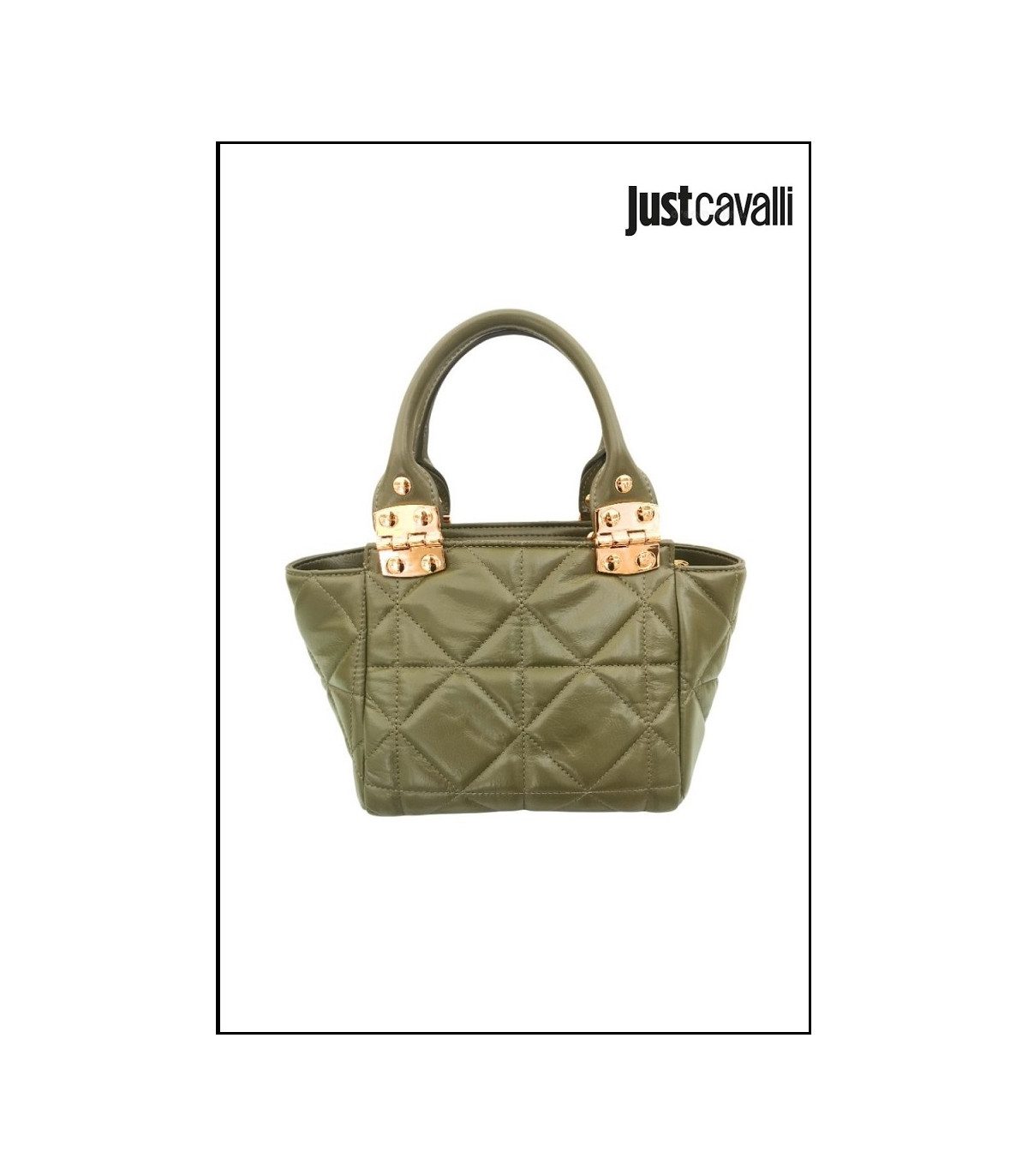 BOLSO ACOLCHADO VERDE MILITAR JUST CAVALLI
