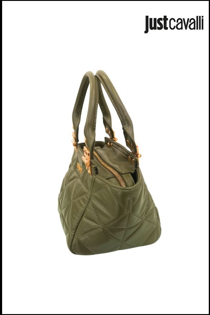 BOLSO ACOLCHADO VERDE MILITAR JUST CAVALLI