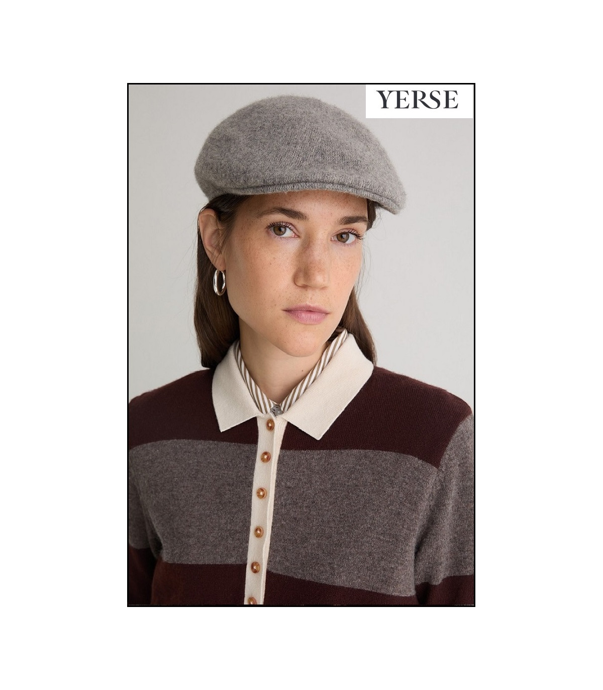 BOINA CON LANA GRIS YERSE