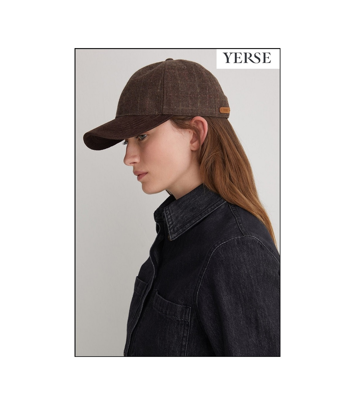 GORRA DE PANA Y FRANELA MARRÓN YERSE