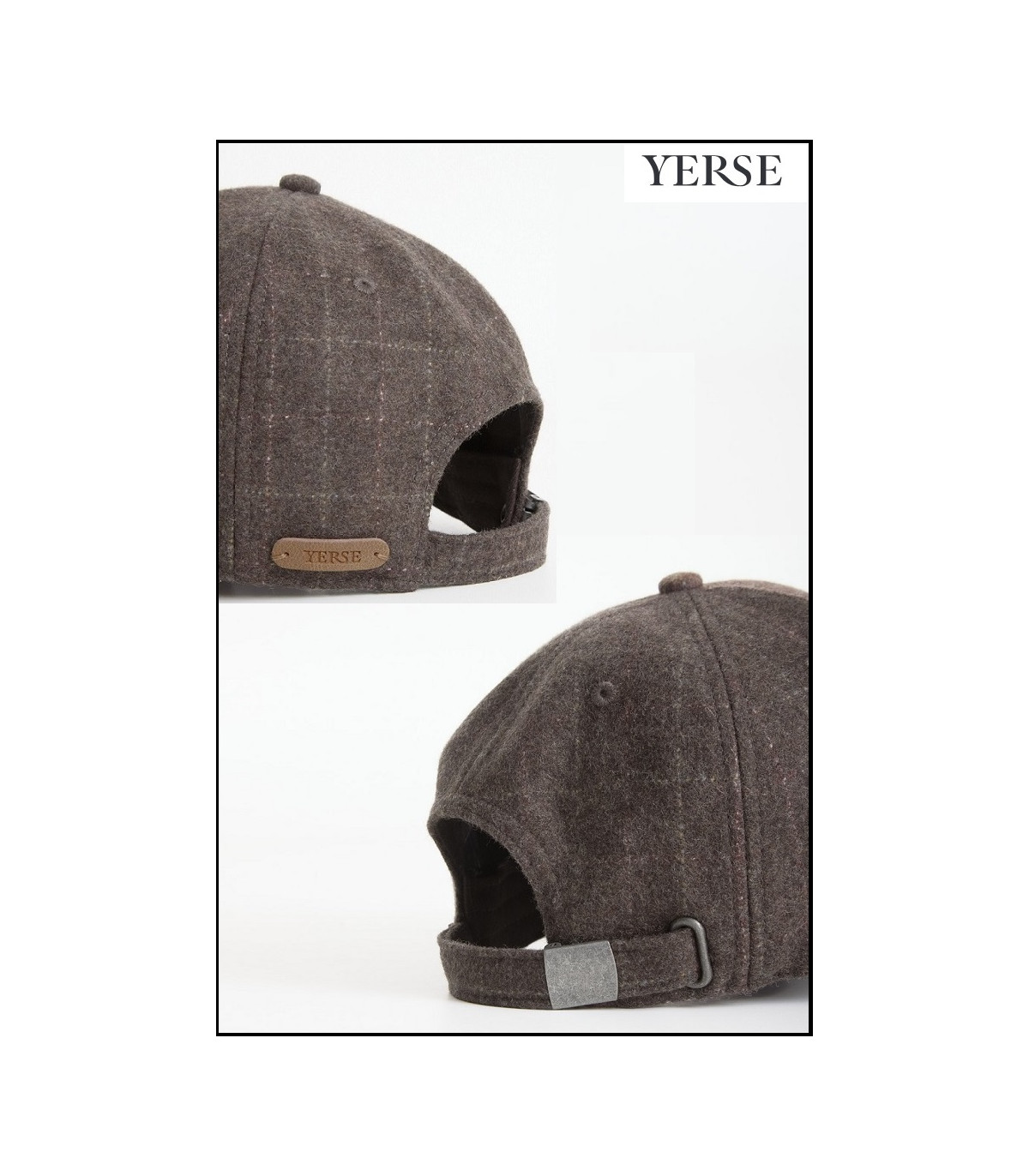 GORRA DE PANA Y FRANELA MARRÓN YERSE