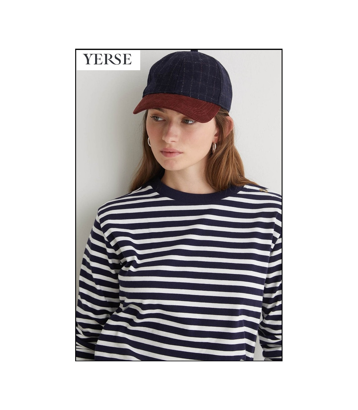 GORRA DE PANA Y FRANELA AZUL MARINO YERSE