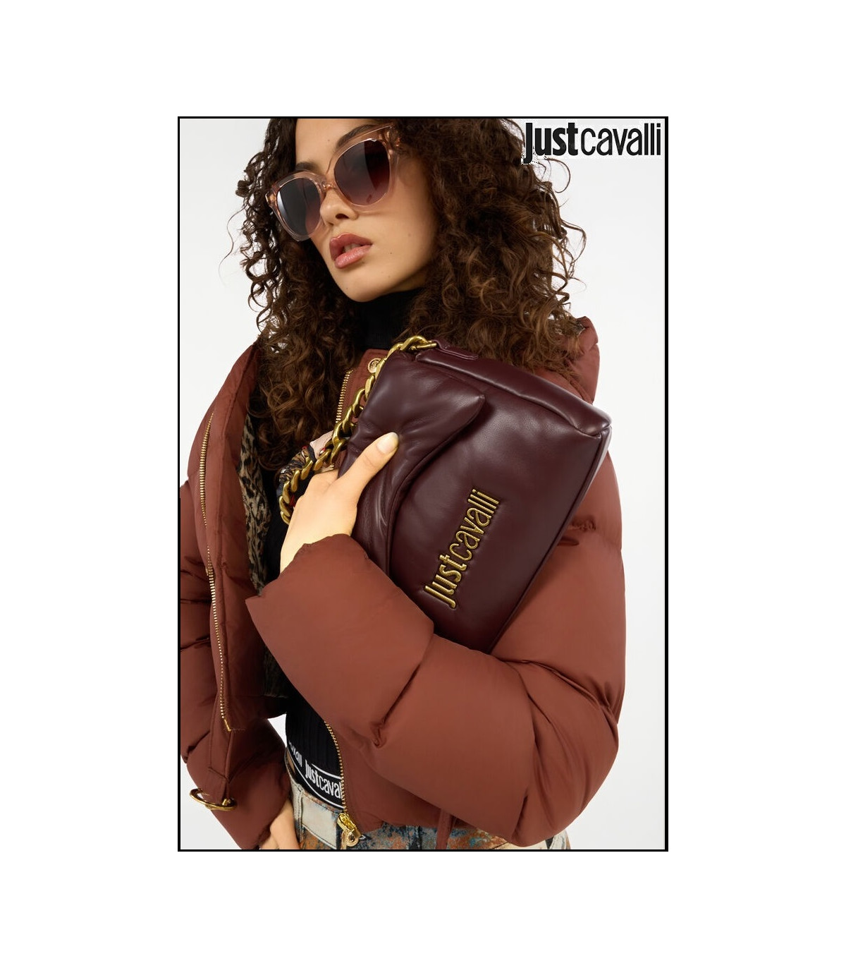 BOLSO FOULARD BURDEOS JUST CAVALLI