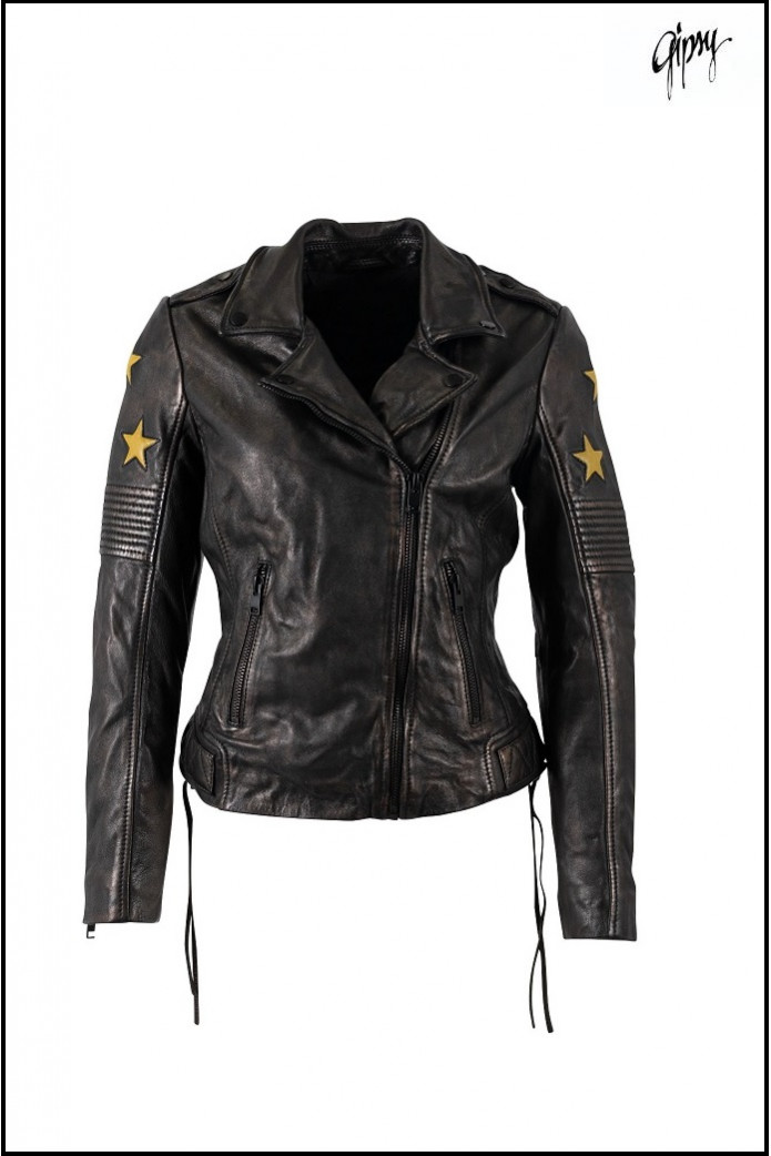 BIKER NEGRO METALIZADO CON ESTRELLAS GIPSY