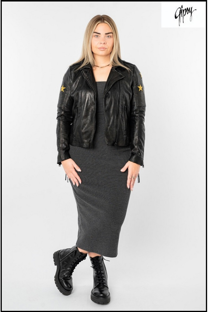 BIKER NEGRO METALIZADO CON ESTRELLAS GIPSY