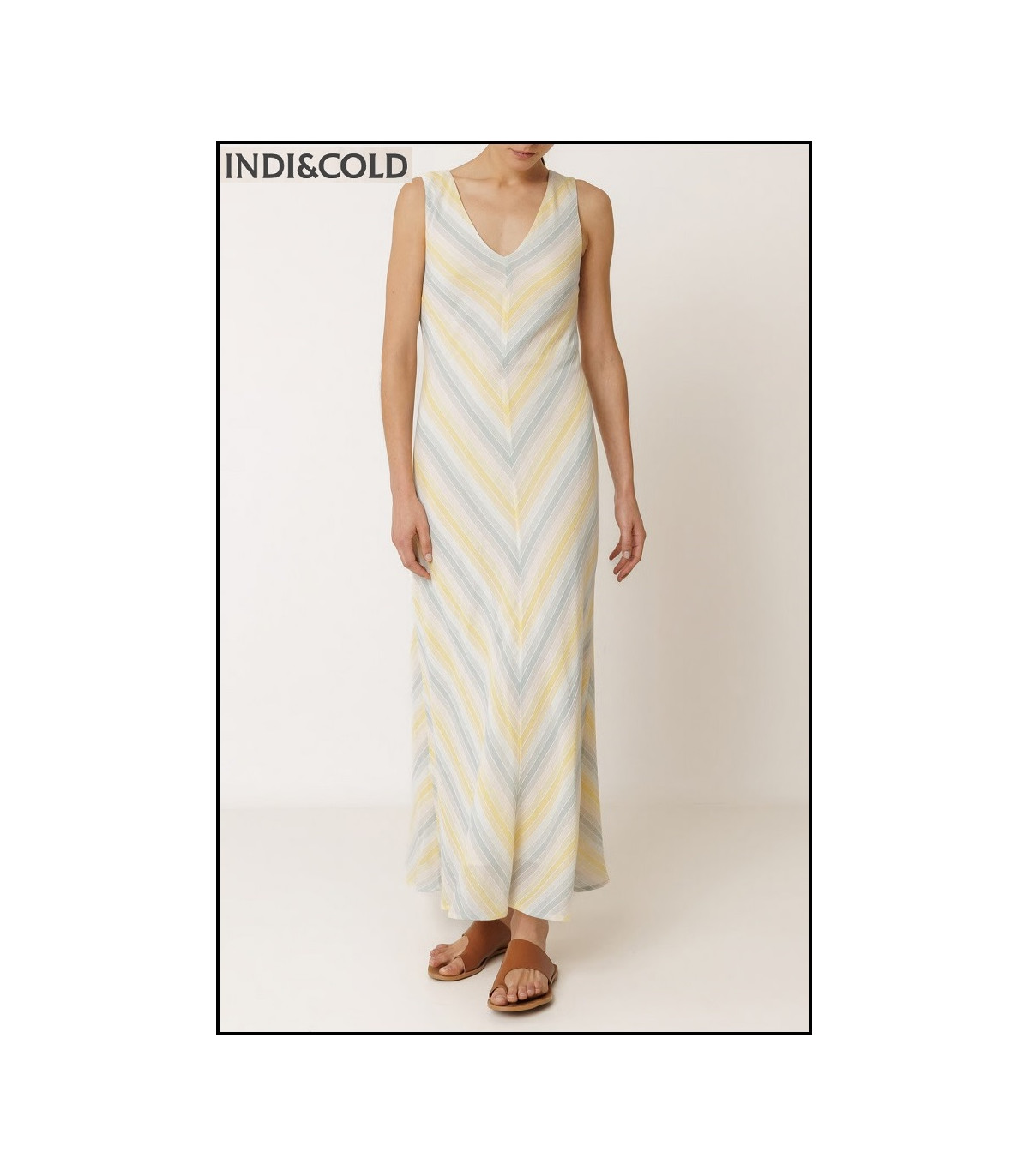 MAXI VESTIDO RAYAS INDI&COLD