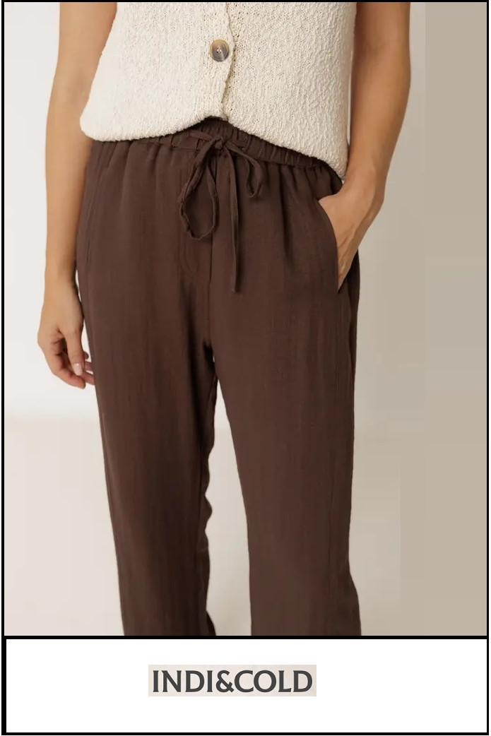 PANTALÓN FLUIDO CON CORDÓN INDI&COLD