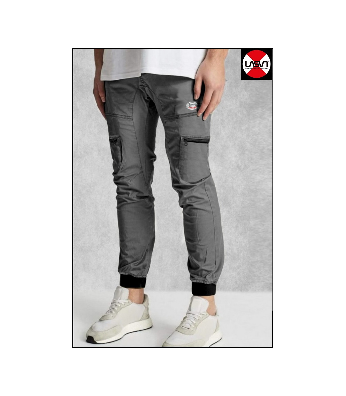 PANTALÓN DE HOMBRE JOGGER CARGO 100 YARDAS GRIS LA SAL