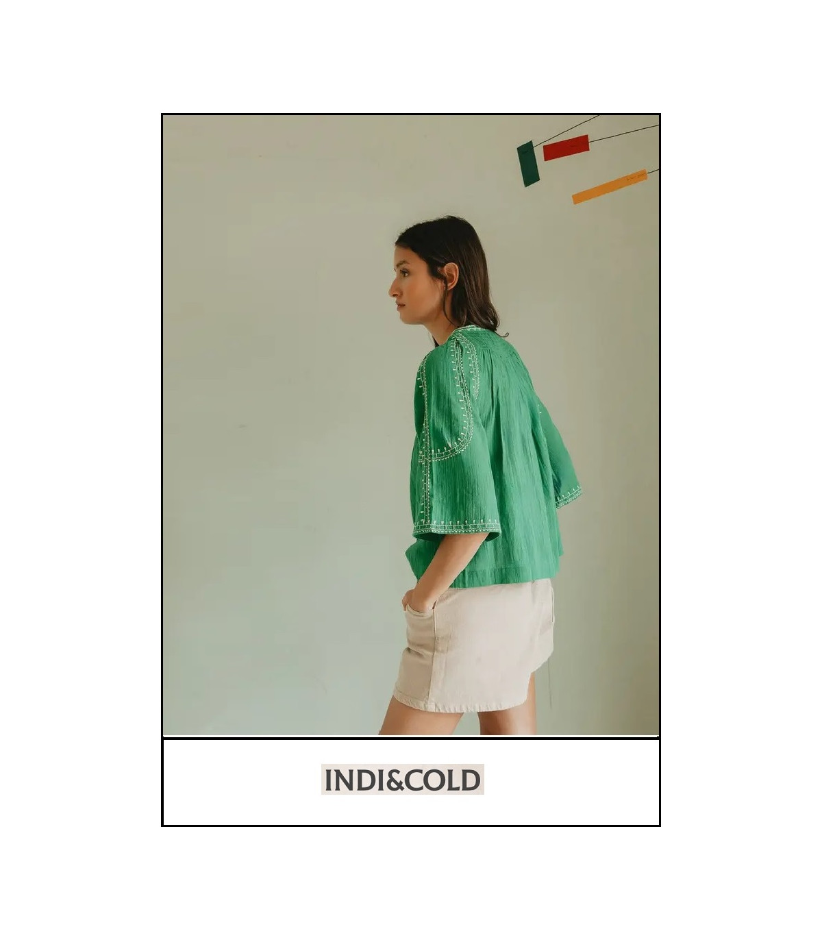 CAMISA MANGA CAMPANA VERDE INDI&COLD