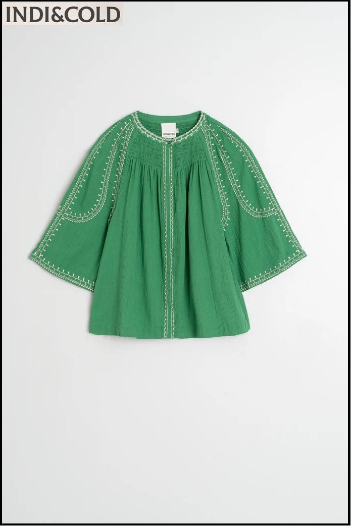 CAMISA MANGA CAMPANA VERDE INDI&COLD