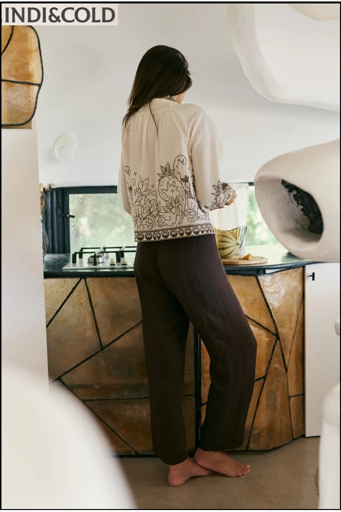 BLUSA BORDADO FLORAL INDI&COLD