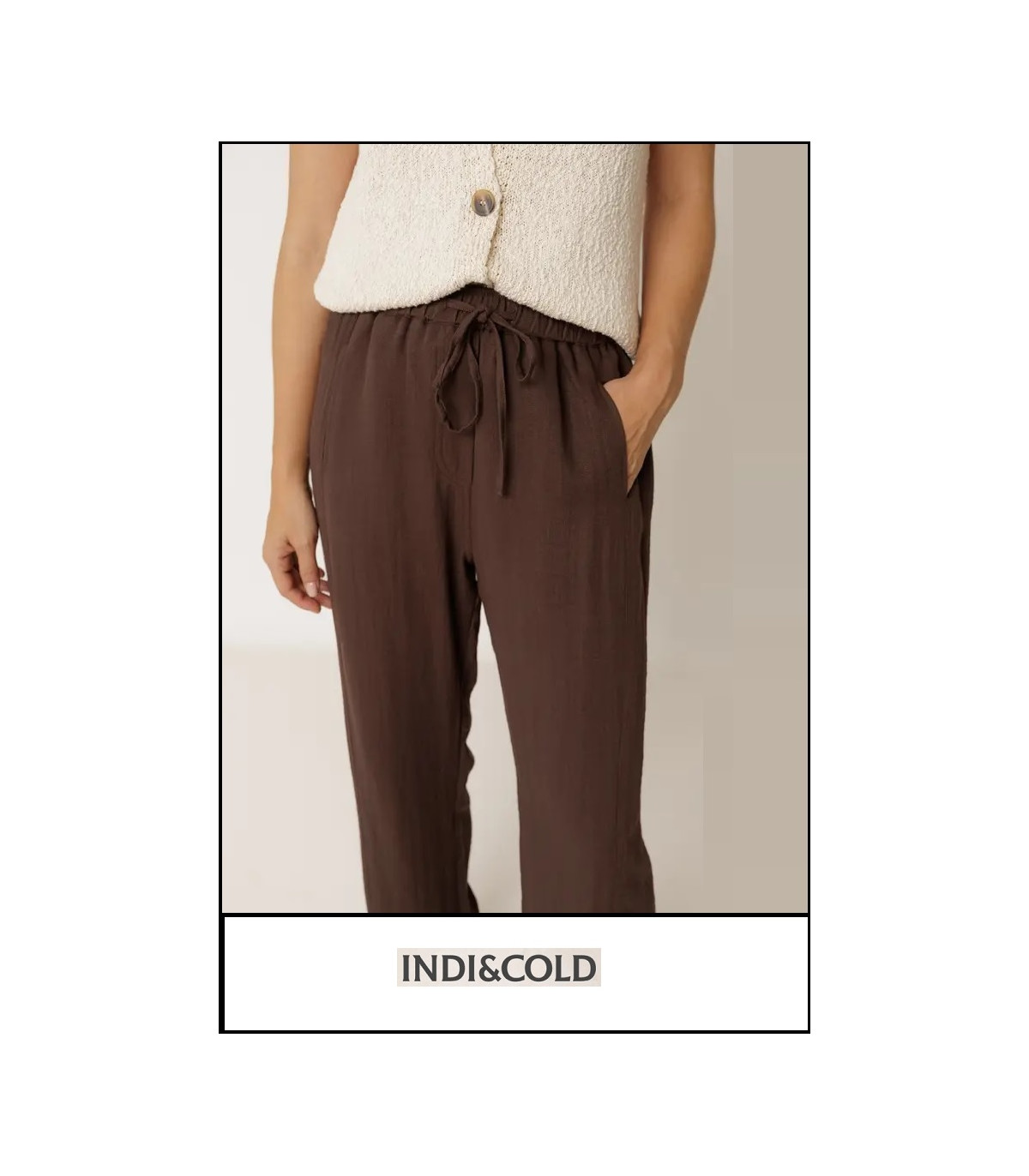 PANTALÓN FLUIDO CON CORDÓN INDI&COLD