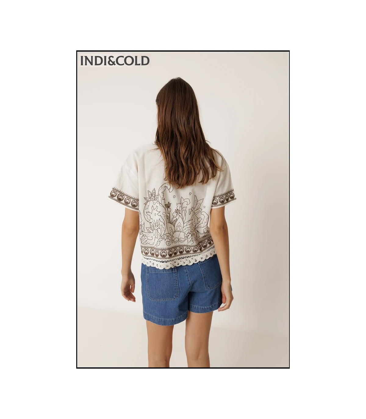 CAMISA BORDADO CONTRASTE INDI&COLD