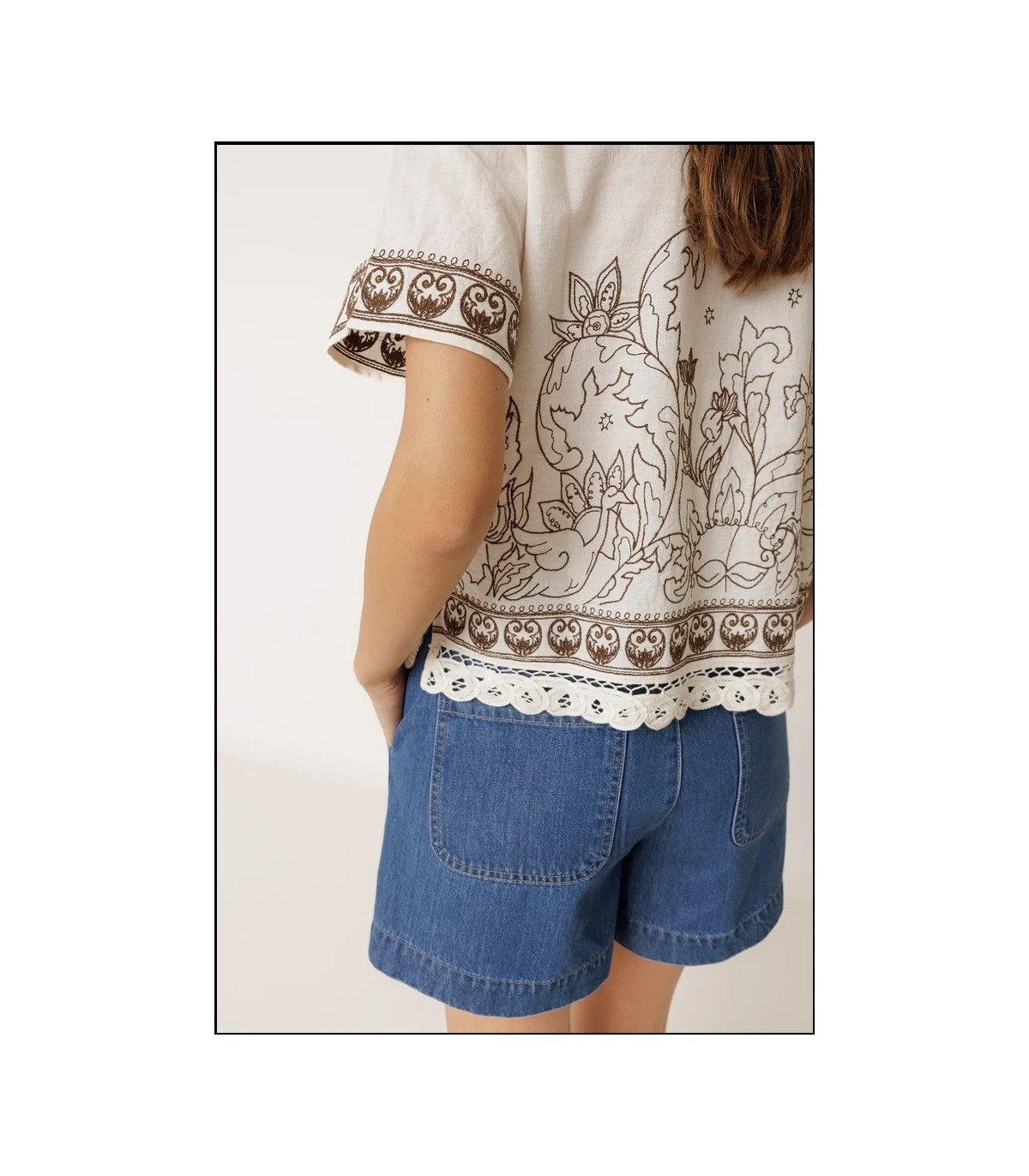 CAMISA BORDADO CONTRASTE INDI&COLD