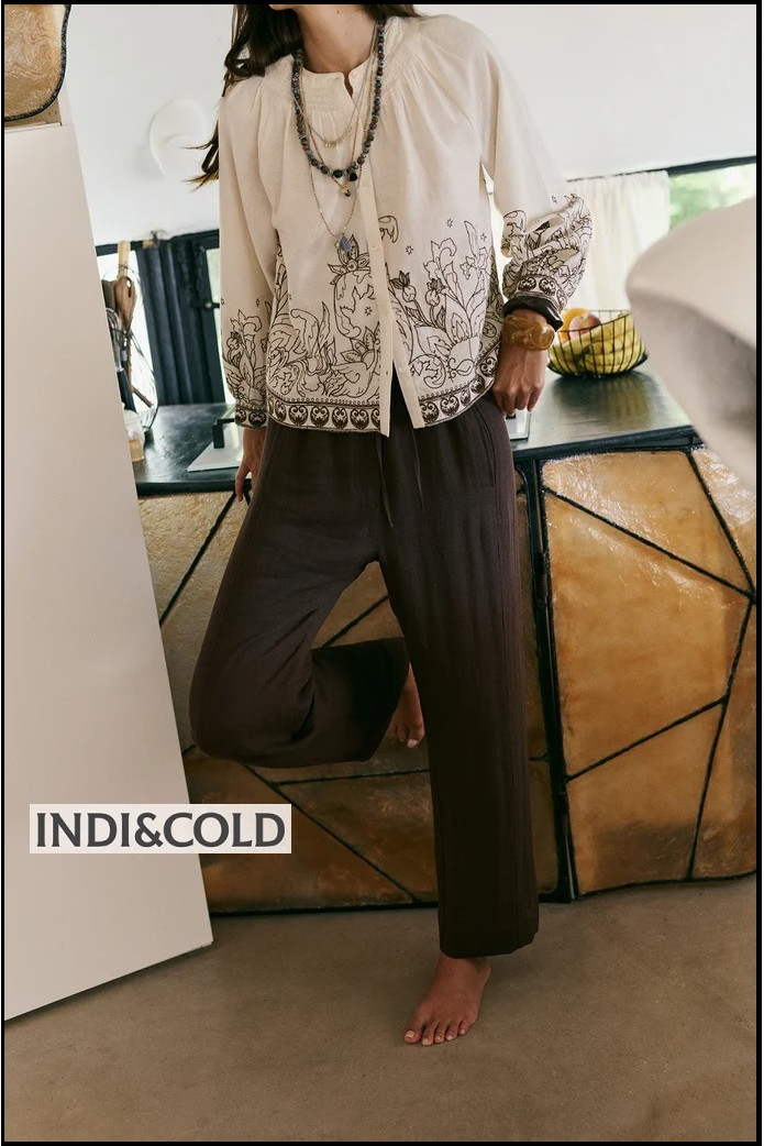 PANTALÓN FLUIDO CON CORDÓN INDI&COLD