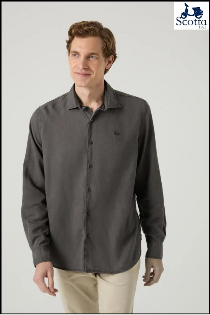CAMISA FOREST TENCE LINEN GRIS OSCURO SCOTTA