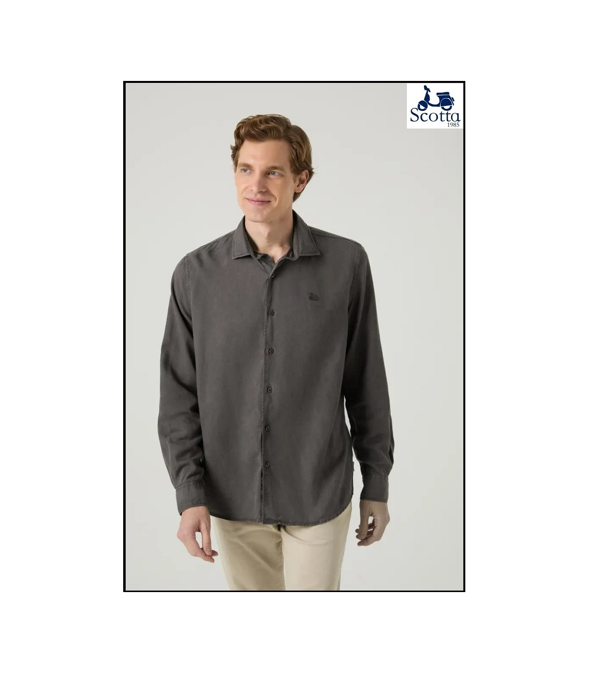 CAMISA FOREST TENCE LINEN GRIS OSCURO SCOTTA