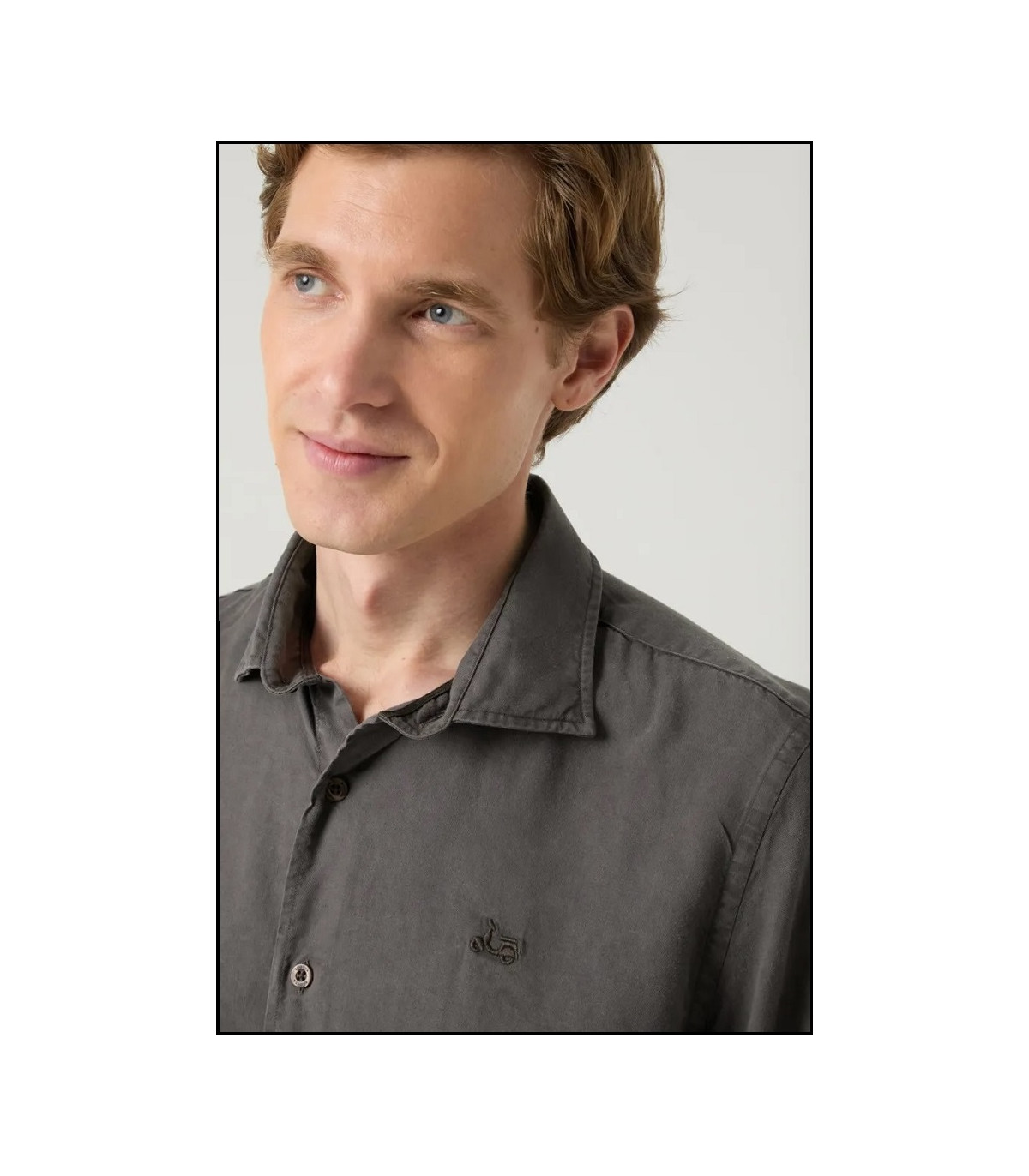 CAMISA FOREST TENCE LINEN GRIS OSCURO SCOTTA