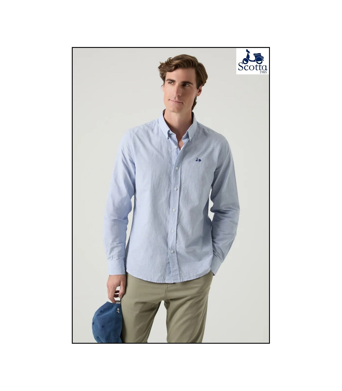 CAMISA MIL CUADROS AZUL DENIM SCOTTA