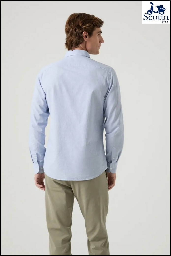 CAMISA MIL CUADROS AZUL DENIM SCOTTA