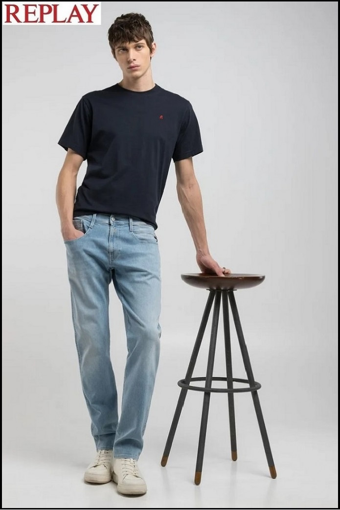 VAQUEROS SLIM FIT ANBASS LIGHT BLUE REPLAY