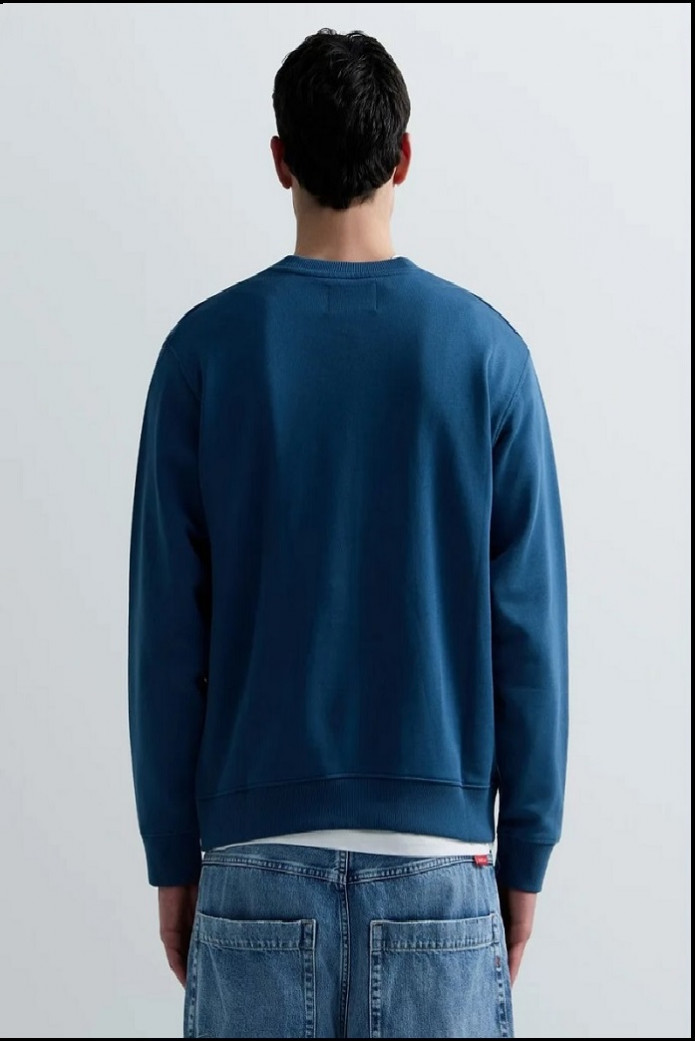 SUDADERA DE ALGODÓN AZUL PETRÓLEO REPLAY