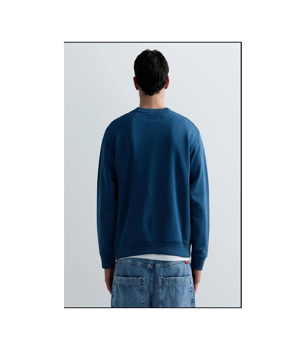 SUDADERA DE ALGODÓN AZUL PETRÓLEO REPLAY