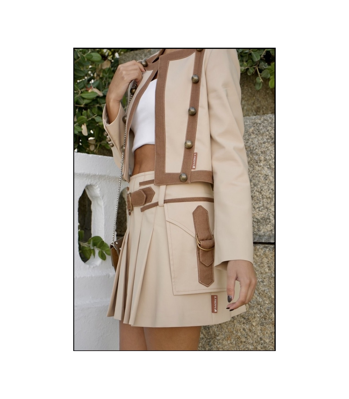 FALDA TABLEADA HIGHLY PREPPY