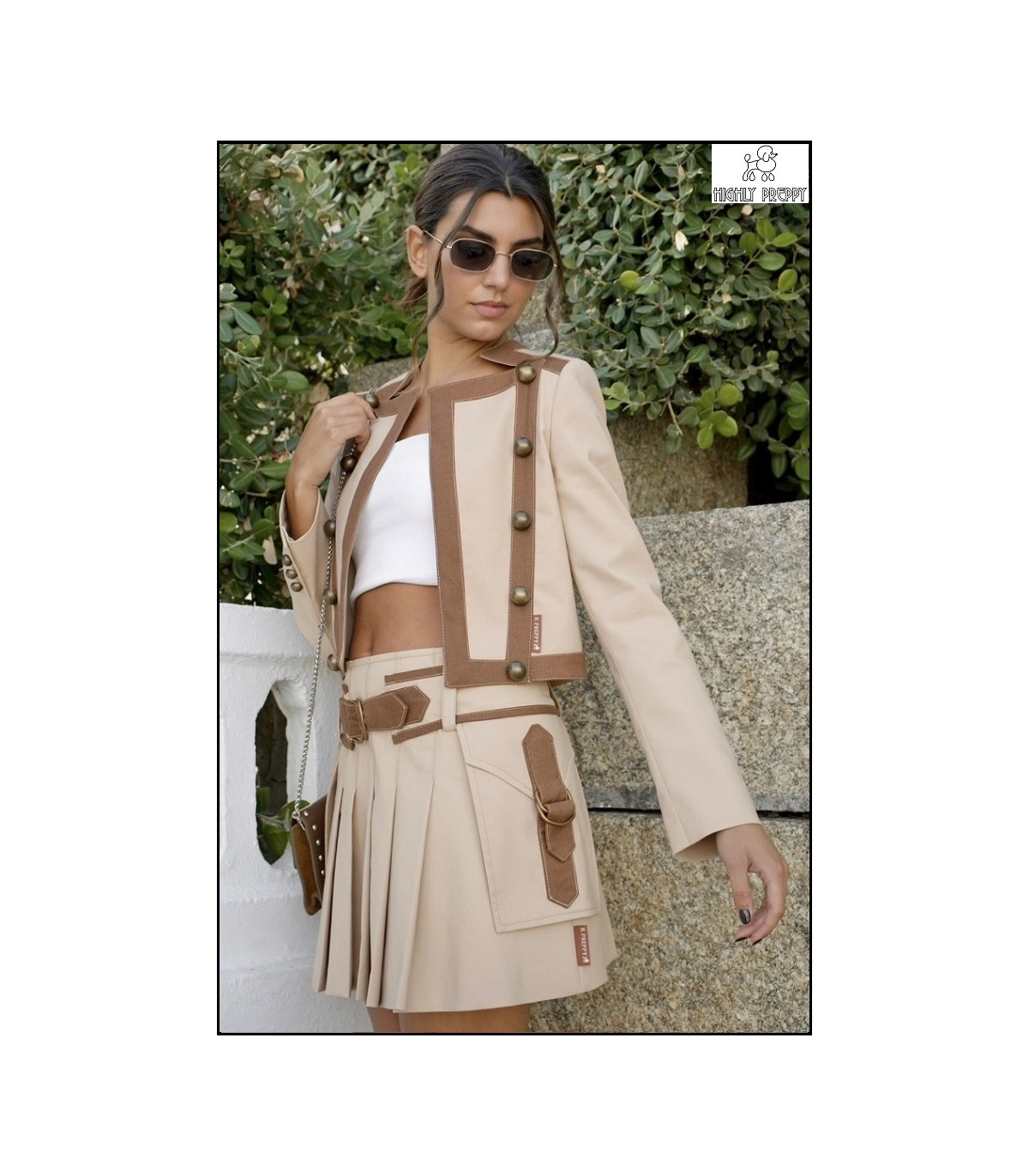 FALDA TABLEADA HIGHLY PREPPY