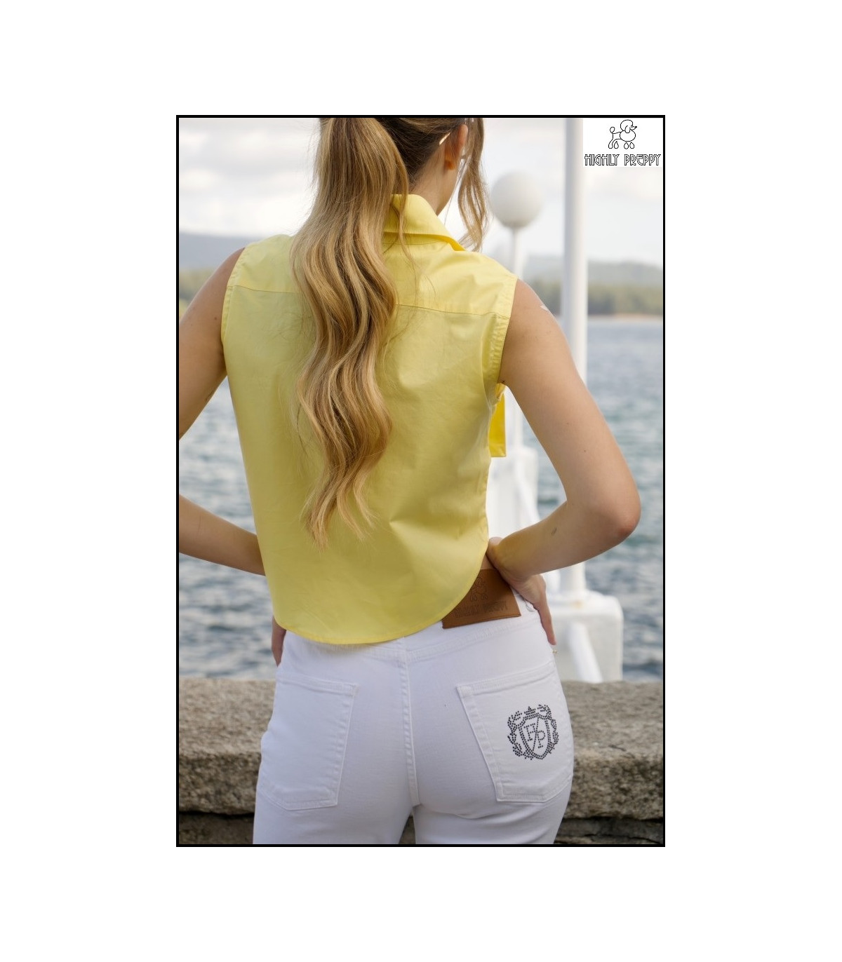 PANTALÓN TEJANO BLANCO HIGHLY PREPPY