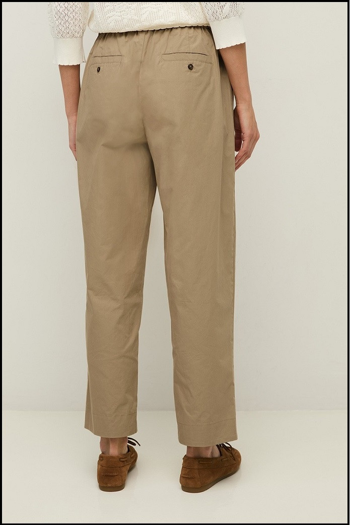 PANTALÓN RECTO POPELÍN GREEN YERSE