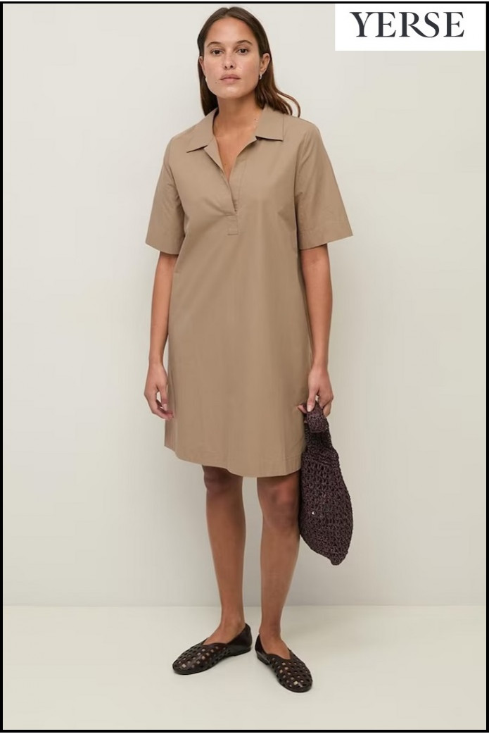 VESTIDO POPELÍN HUNTER GREEN YERSE