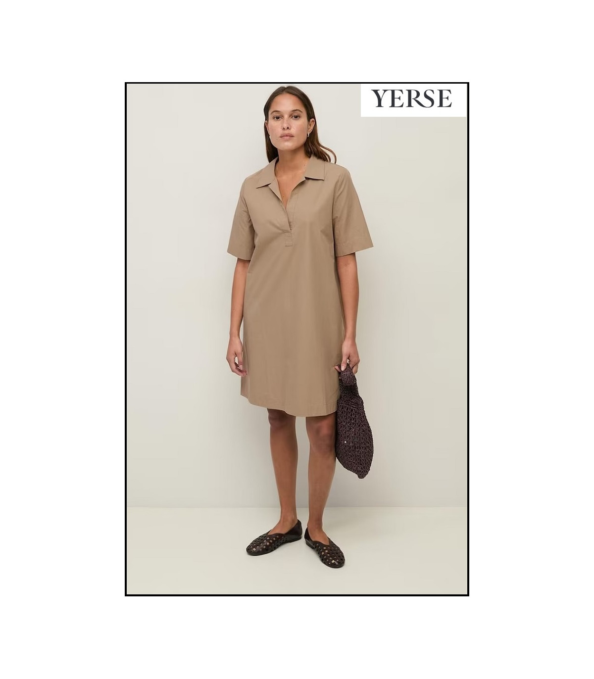 VESTIDO POPELÍN HUNTER GREEN YERSE