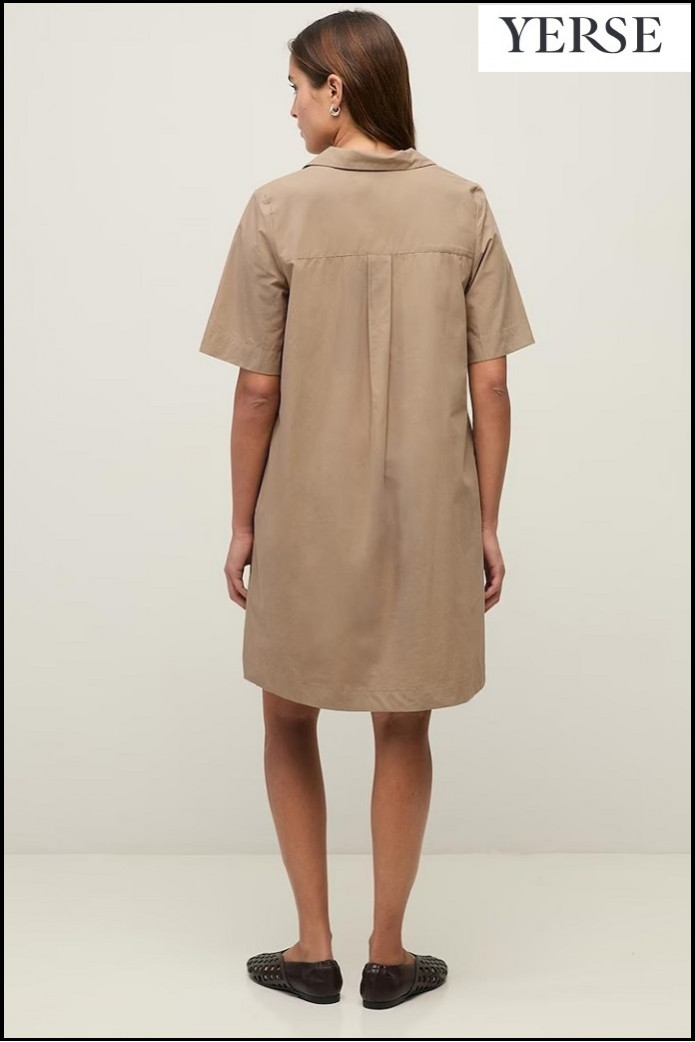 VESTIDO POPELÍN HUNTER GREEN YERSE