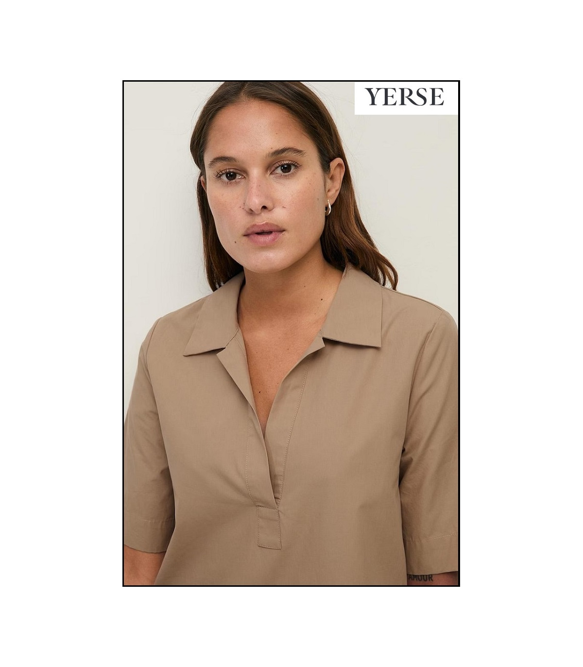 VESTIDO POPELÍN HUNTER GREEN YERSE