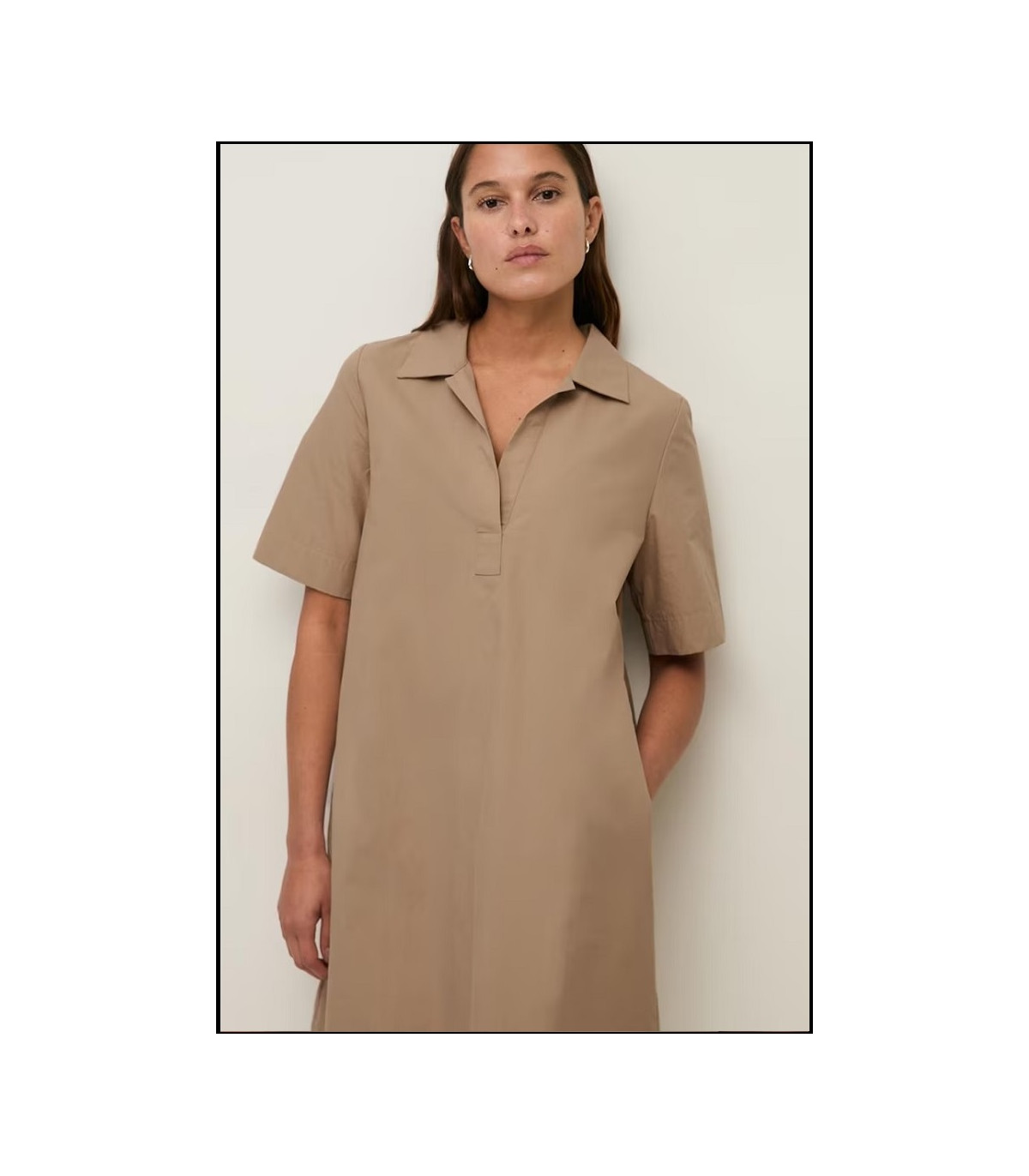 VESTIDO POPELÍN HUNTER GREEN YERSE