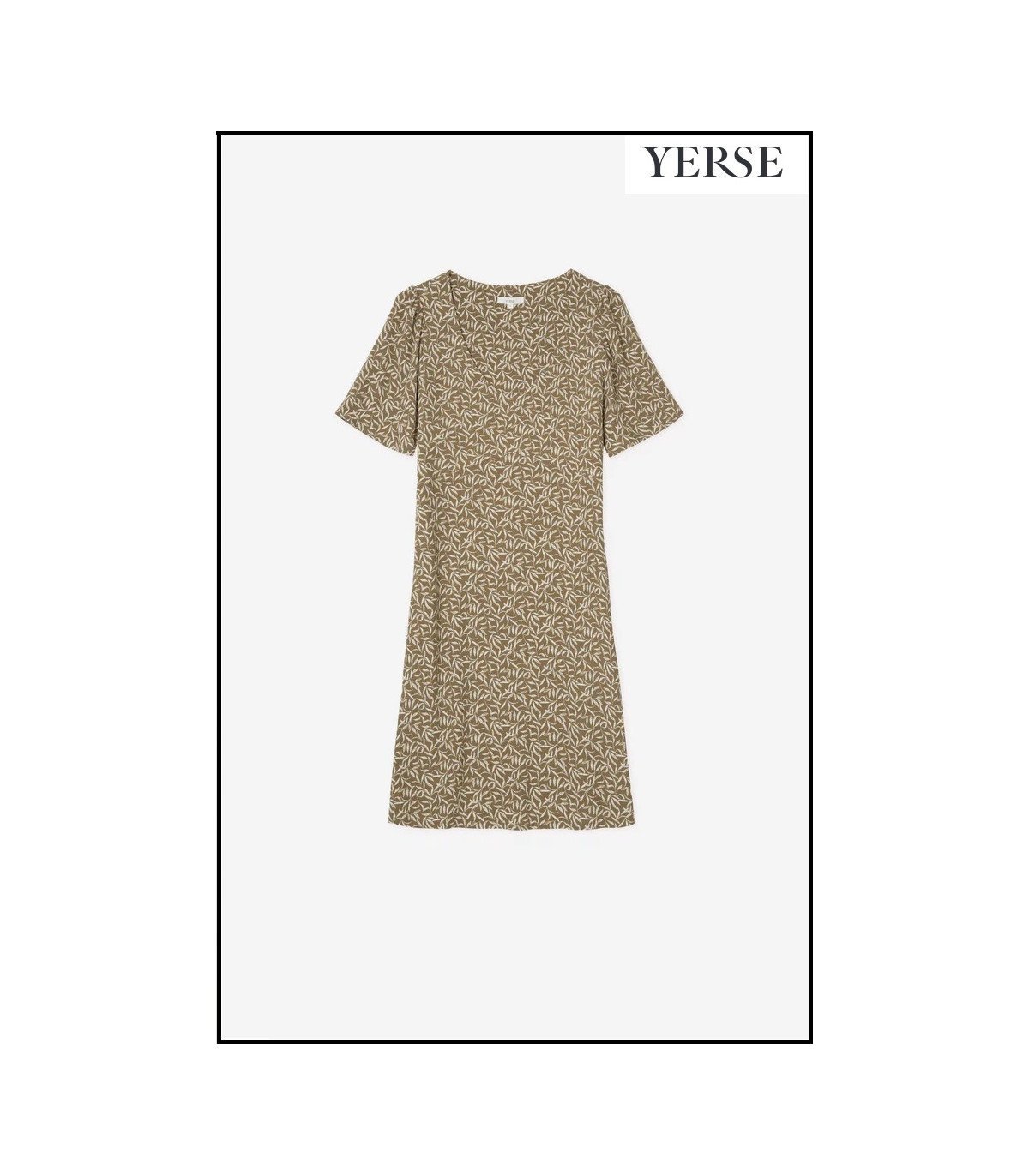 VESTIDO MIDI FLUIDO FLORES YERSE