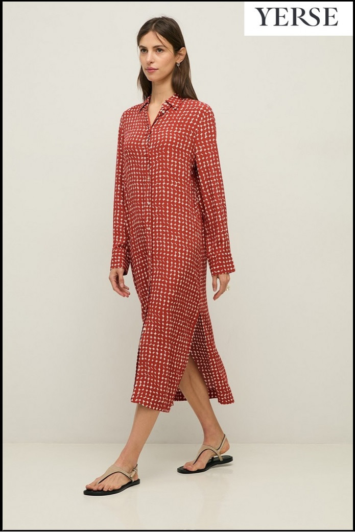 VESTIDO CAMISERO ESTAMPADO YERSE