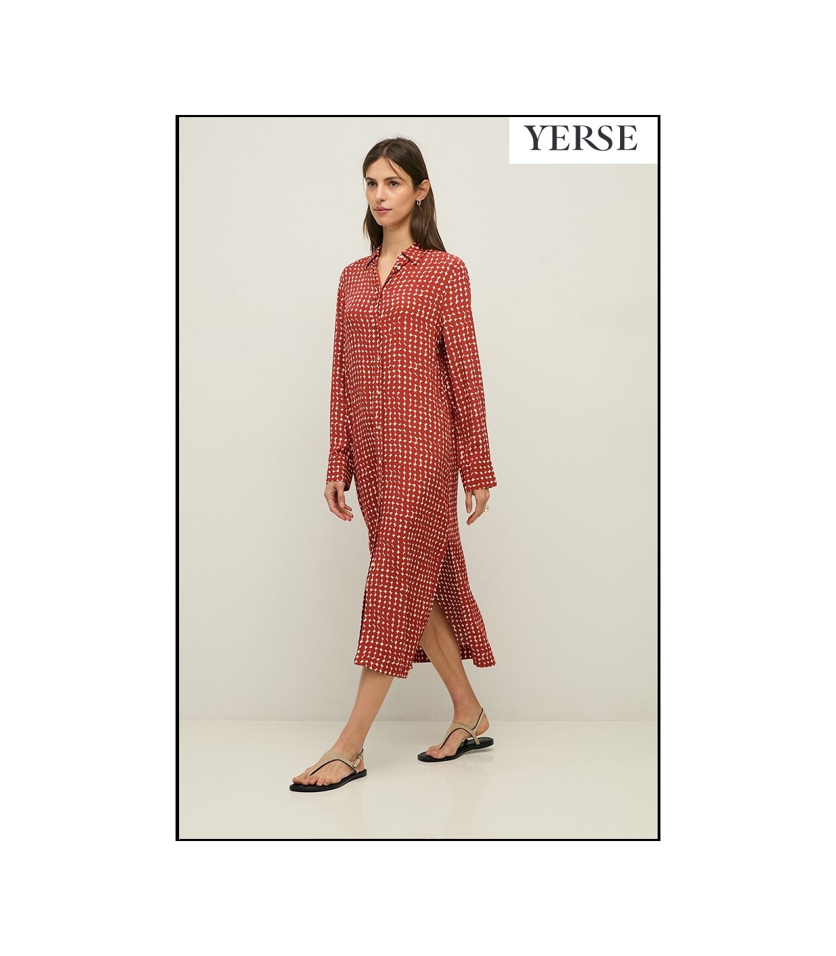 VESTIDO CAMISERO ESTAMPADO YERSE