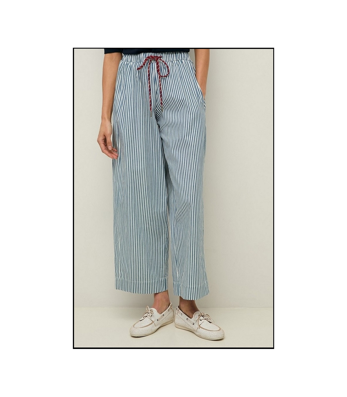 PANTALÓN RAYAS WIDE LEG YERSE