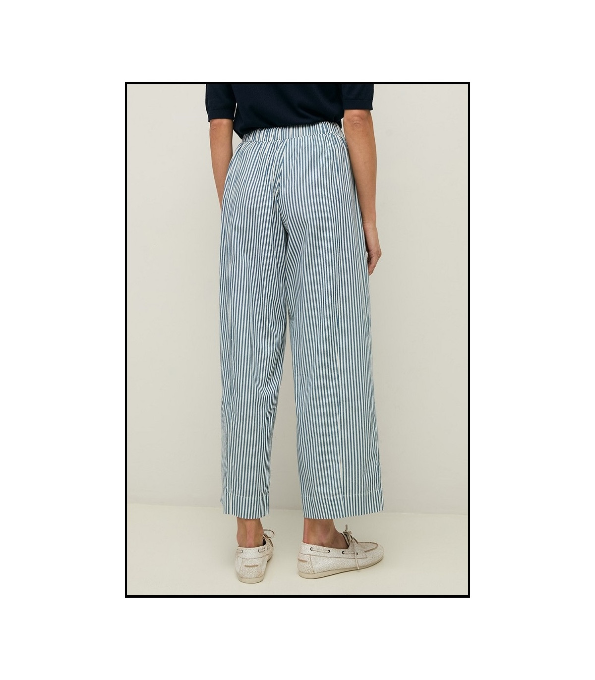 PANTALÓN RAYAS WIDE LEG YERSE