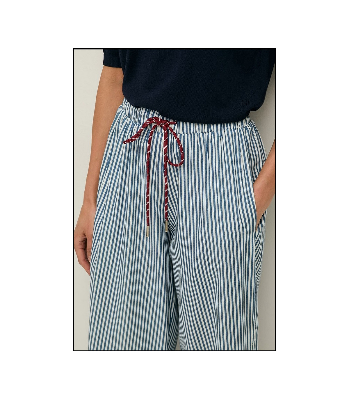 PANTALÓN RAYAS WIDE LEG YERSE