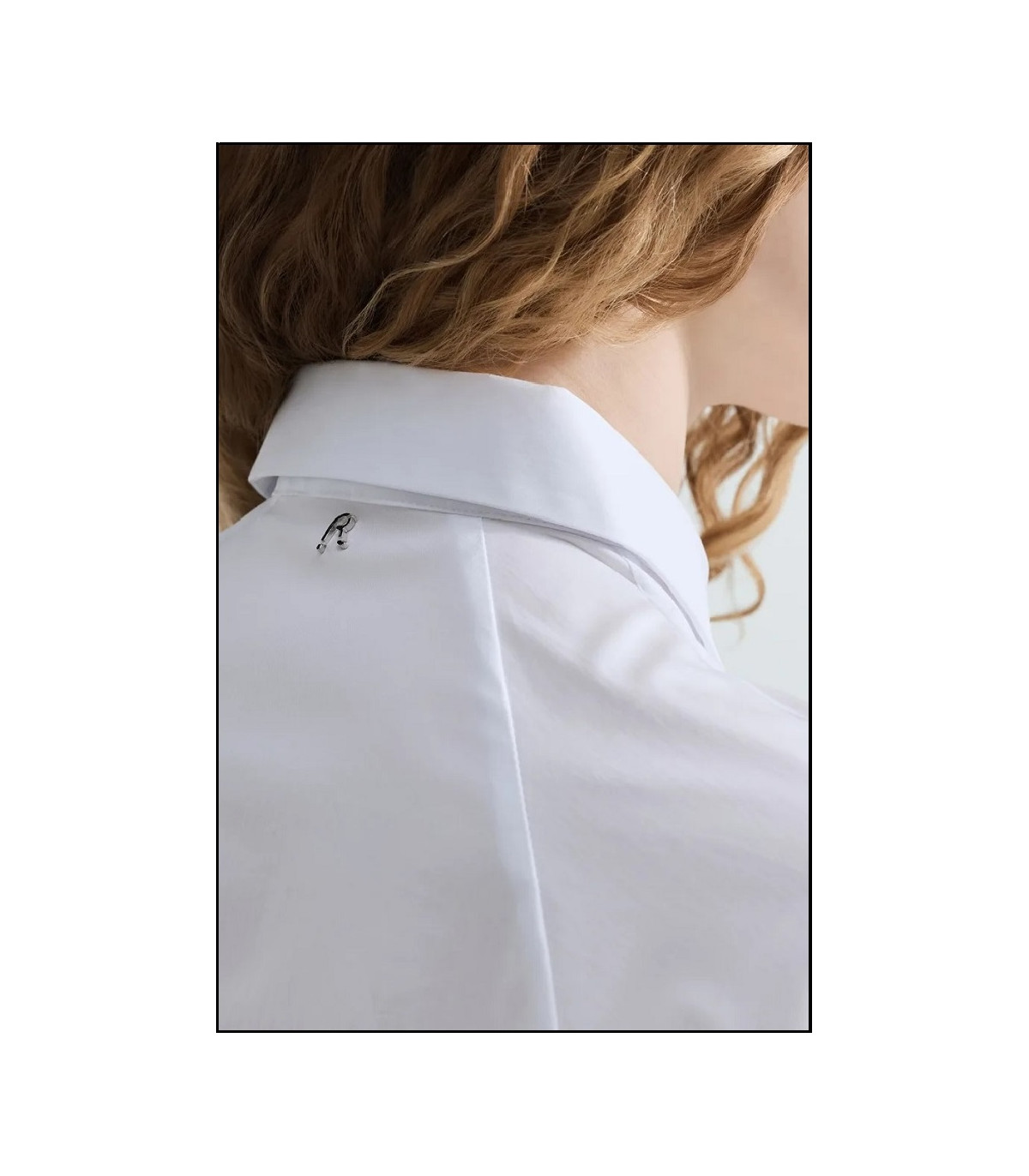 CAMISA DE ALGODÓN CON DETALLES DE ENCAJE REPLAY