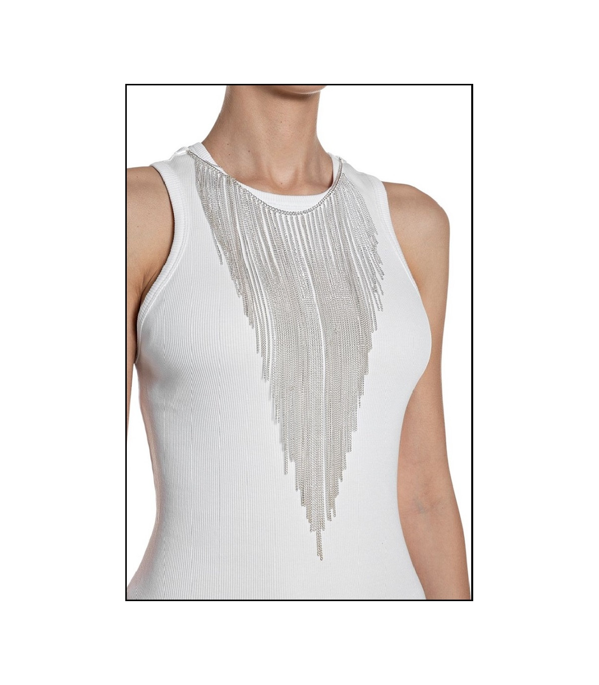 CAMISETA BLANCA CON COLLAR REPLAY