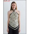TOP CON ESTAMPADO DE PAÑUELO REPLAY