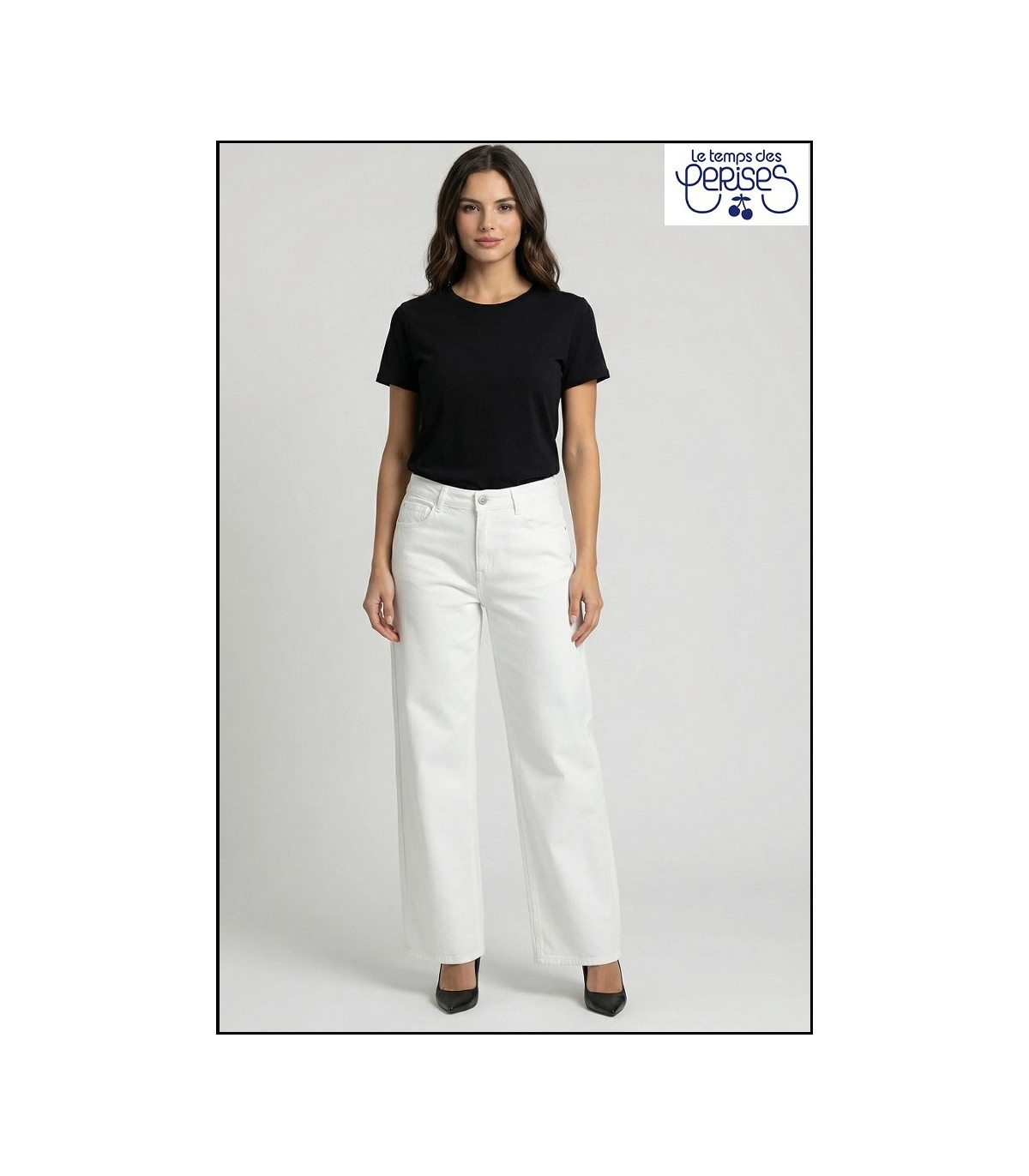 VAQUEROS BLANCOS ANCHOS LE TEMPS DE CERISES